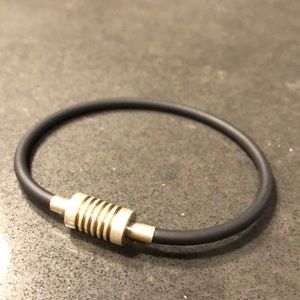 Tiffany & Co Sterling Groove Rubber Bracelet